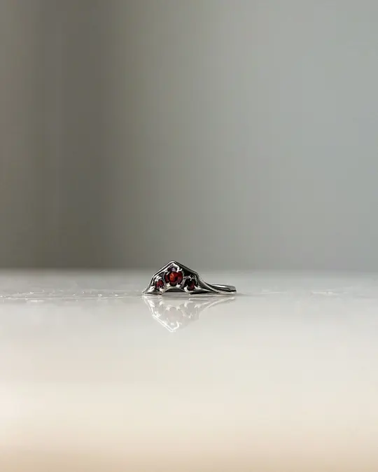 The Graces II // Garnet Nesting Ring // 6.5