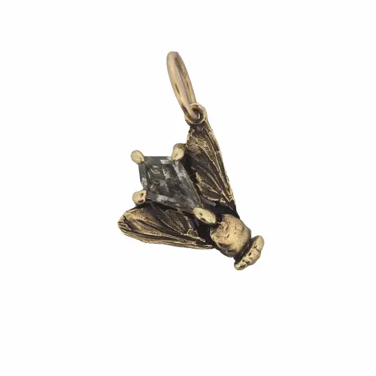 Fly charm with diamond