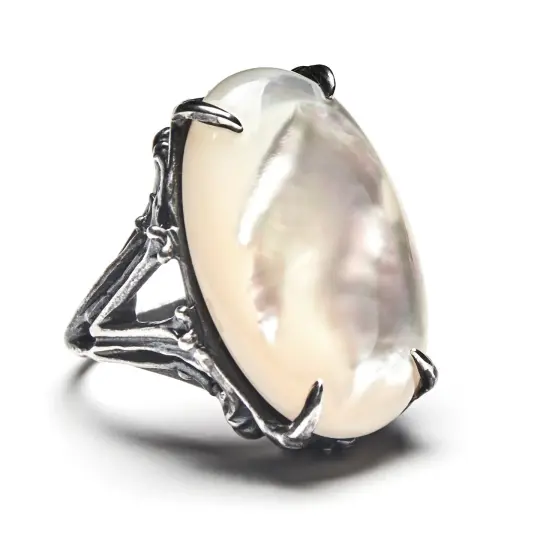 * Ready to Ship * Ascent // Descent Ring. Mother of Pearl. Size 5.