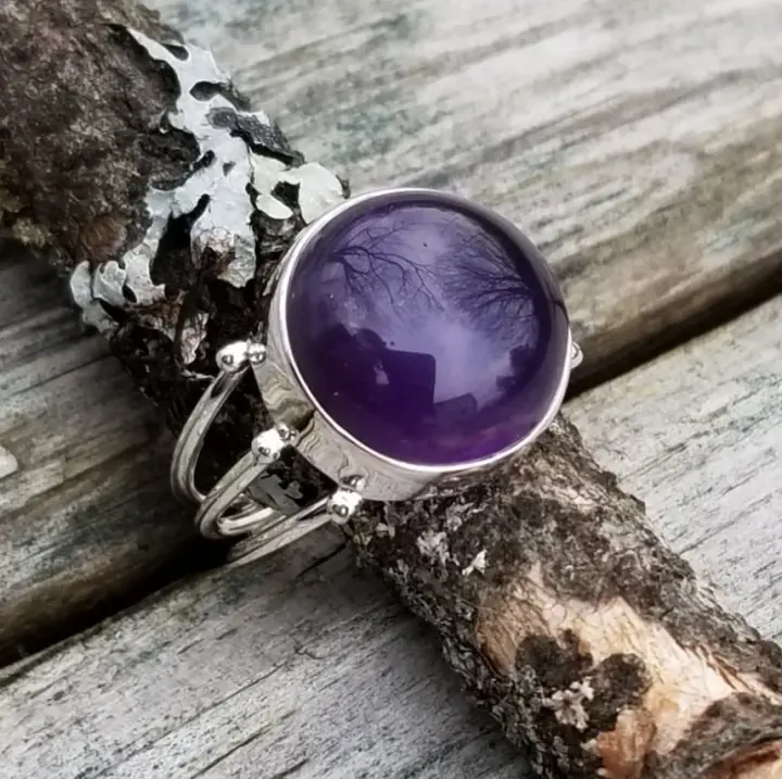 Mystic - Amethyst Rings in Sterling Silver