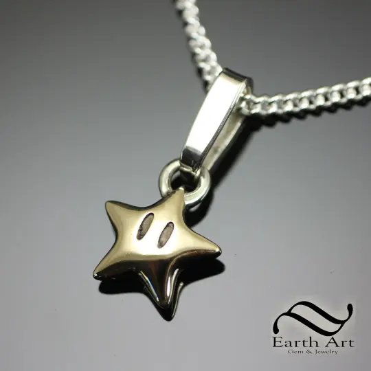 Solid Sterling or 14k Gold Star Pendant