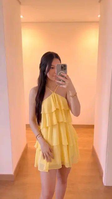 Chiffon Resort Women's Homecoming Dress Pastel Yellow Corset Short Prom Dress Party Dress RS2669