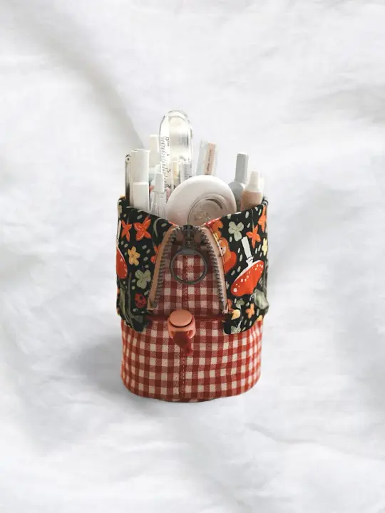 Standing Pencil & Makeup Pouch / Desk Organizer (With Divider)