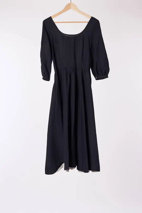 Carmen Dress, 3/4 Sleeve, Night Navy