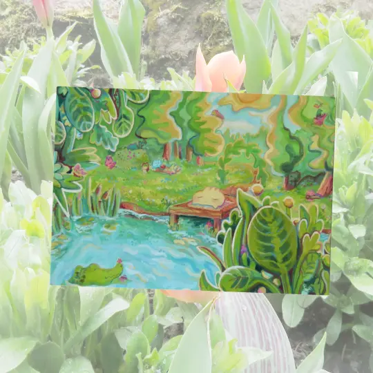 by the pond print