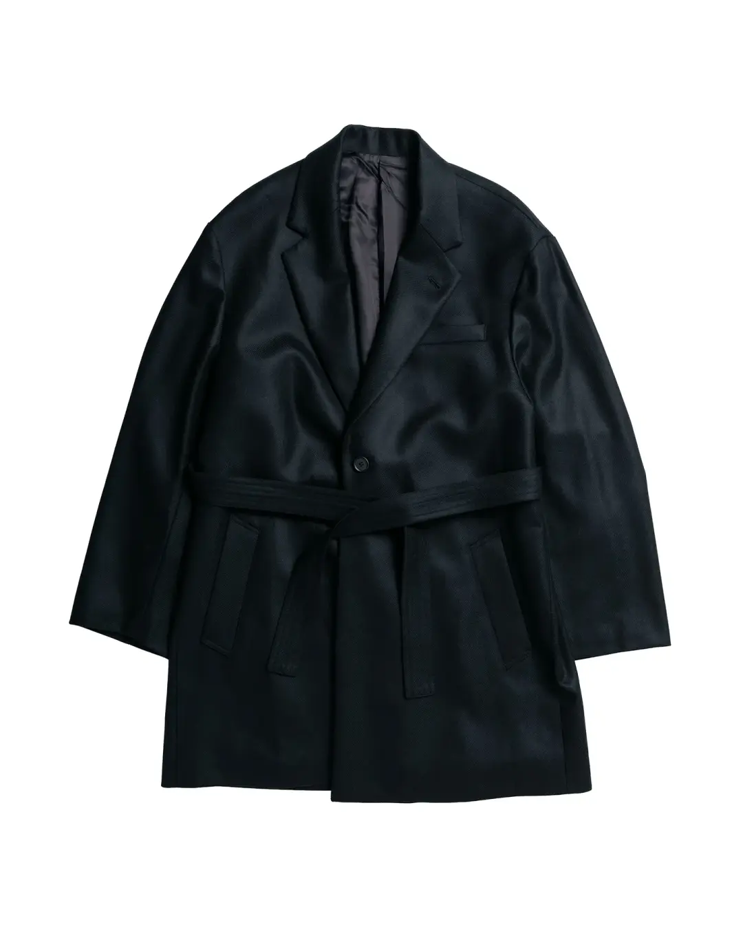 ssstein Compressed Flannel Half Coat Black