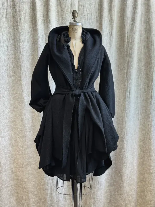 Tournure Jacket in Pure Wool (Black, In Stock, Limited Edition)