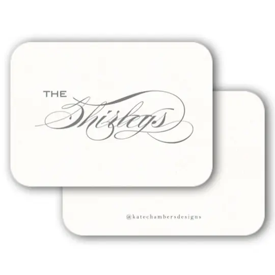 Simple Decorative Script Family Enclosure Card