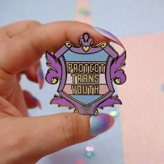Protect Trans Youth Enamel Pin