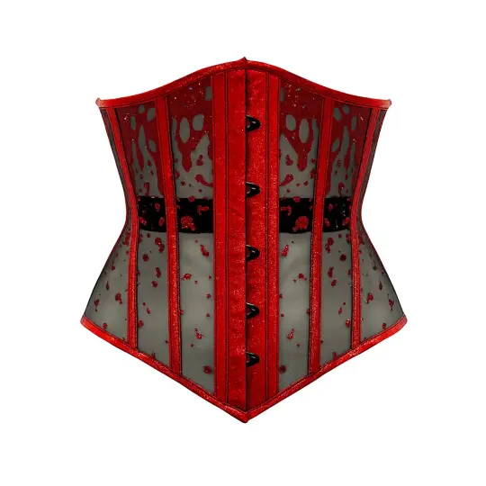 BLOOD DRIPS DECORATIVE UNDERBUST - BLACK