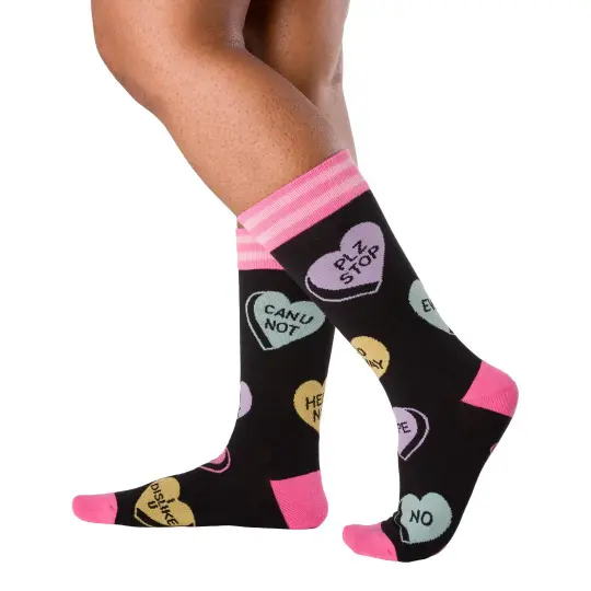 Heartbreaker Crew Socks - Gothic Heart Socks