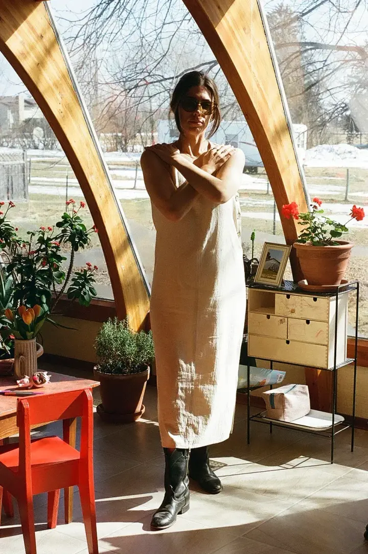 L'estate Summer Maxi Dress in Natural Cotton