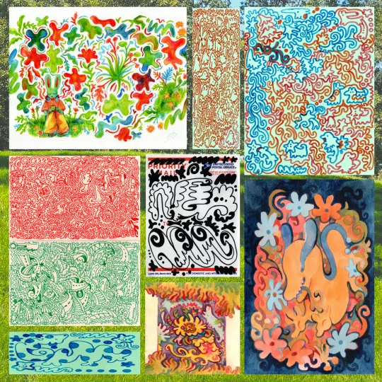 unframed paintings + more original drawings (DISCOUNTED!)