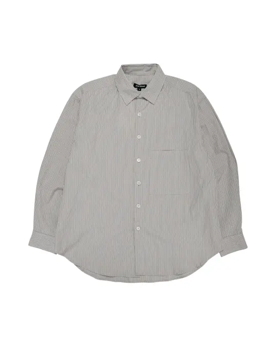 evan kinori Big Shirt Two Organic Cotton Stripe Light Grey/Black