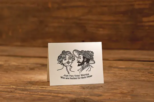 Total Weirdos Letterpress Card (A2: 5.5 x 4.25")