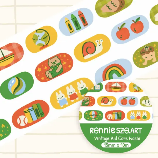 Vintage Kid Core Washi Tape