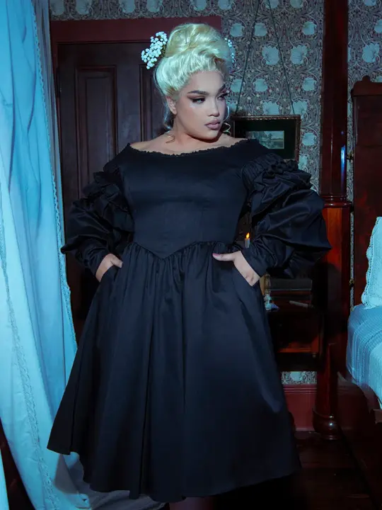 Ellen Victorian Dress in Black