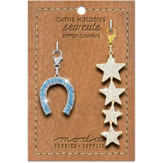 Horseshoe & Stars Zipper Charms