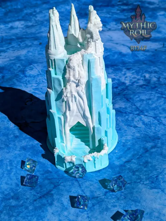 Frost Giant 3D Printed Dice Tower - Mythic Roll Collection by Unchained Games - Unleash the Frozen Might of the Frost Giants!