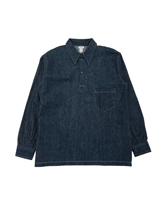 Warehouse Lot. 3063 1930's WPA One Pocket Pullover Shirt Indigo Denim