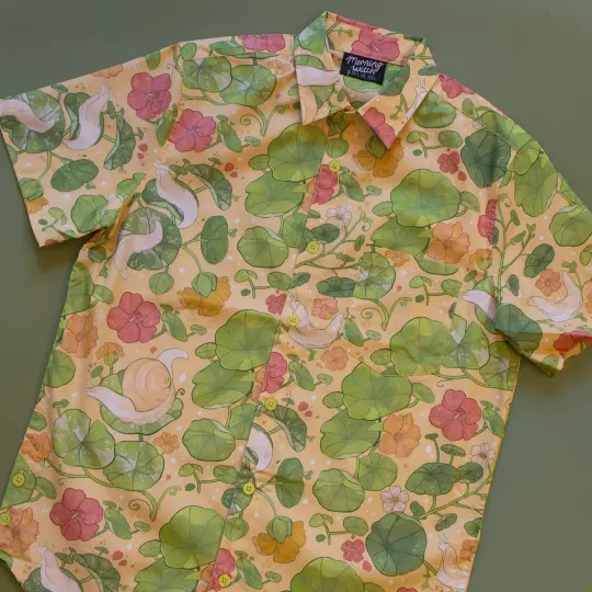 Snail & Nasturtium Button Down Shirt