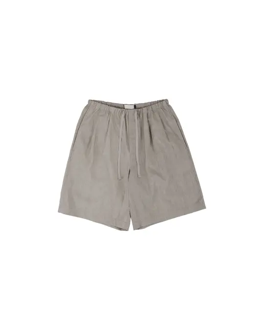 Amomento Linen Drawstring Shorts Beige