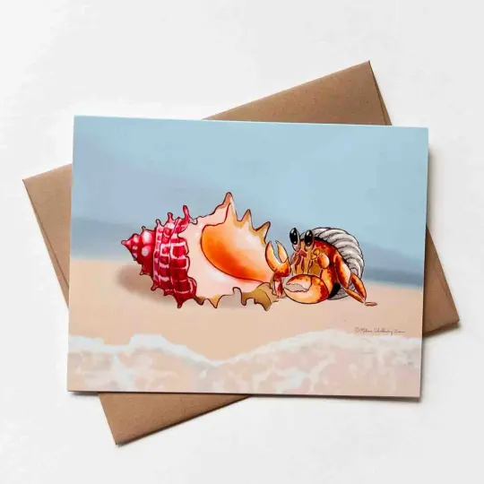 Hermit Crab and His New Home Card, Wholesale 6 Pack