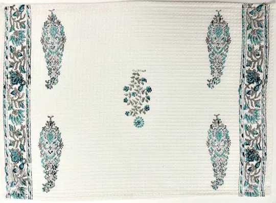 Block Print Textured Towel (Assorted Patterns)