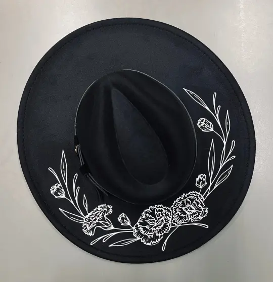 Carnations Vegan Felt XL Brim Hat