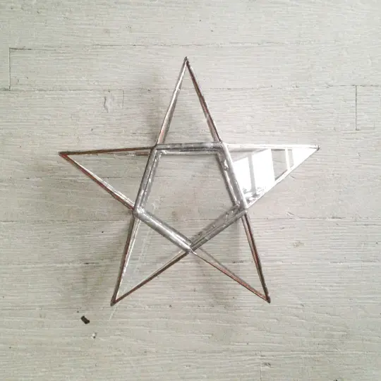 5-Pointed Stained Glass Star Tree Topper