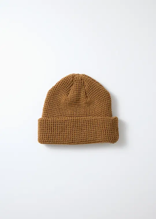 ROTOTO - Cotton Waffle Knit Watch Cap - Tan
