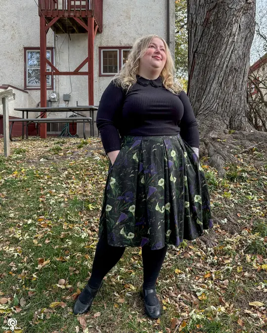Deadly Florals Pocket Dimension Skirt