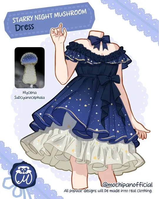 (Interest Check) Starry Night Mushroom Dress