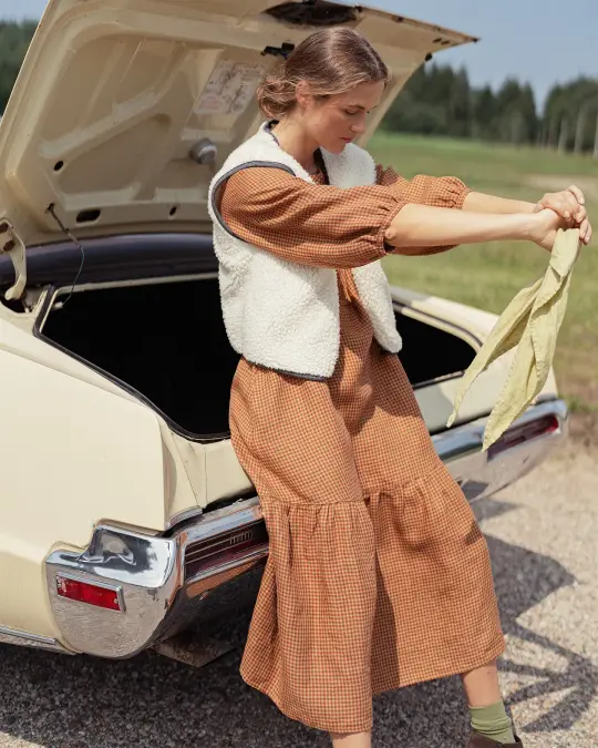 NORCIA relaxed linen dress