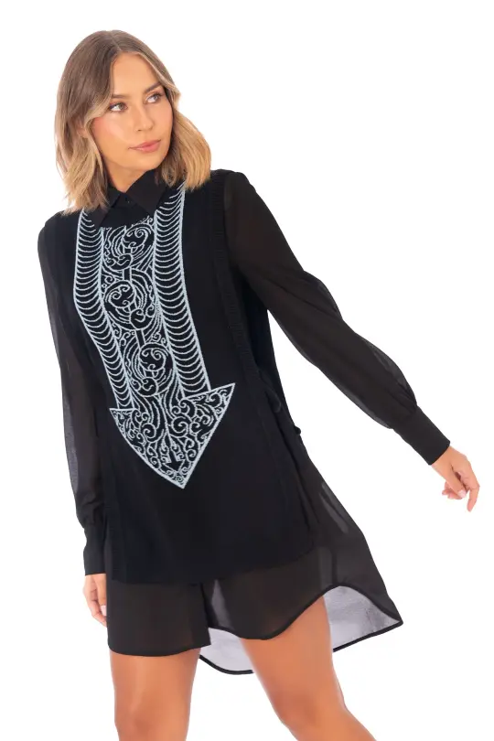 Avatar State Tie Side Oversized Knit Vest