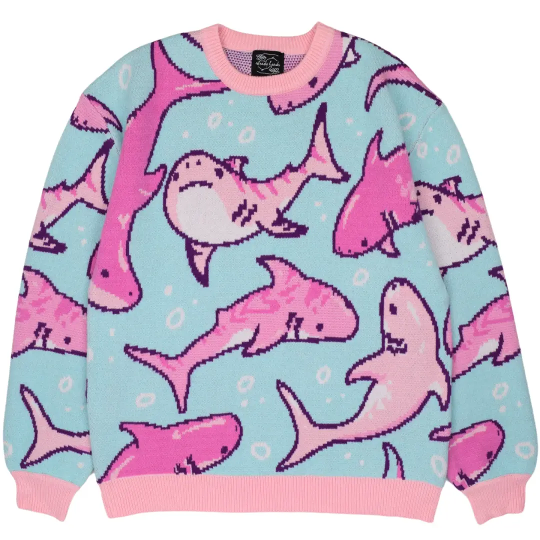 Pink Shark Sweater