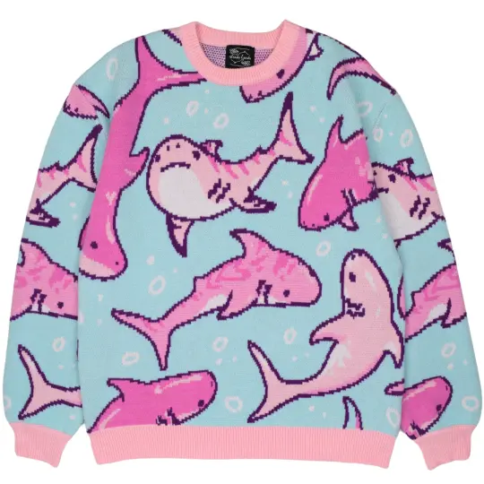 Pink Shark Sweater