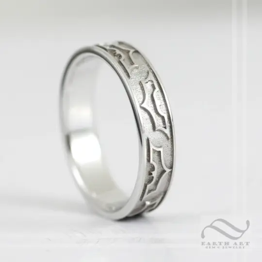 14k Own your Fear - Bat ring - Thinner 14k gold Version