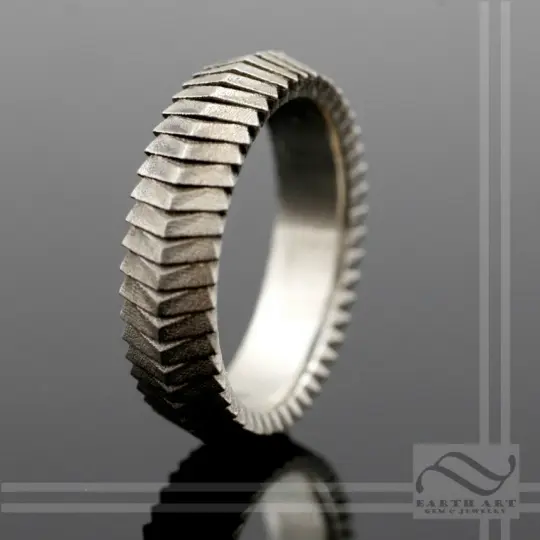 Segmented Scale Armor Ring - 14k or Sterling Silver