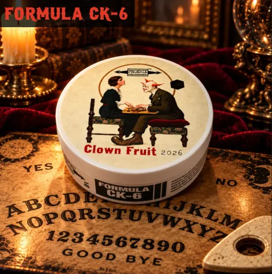 Clown Fruit Artisan Shaving Soap | Ultra Premium CK-6 Formula | Yes, It Glows In The Dark! | 4 oz