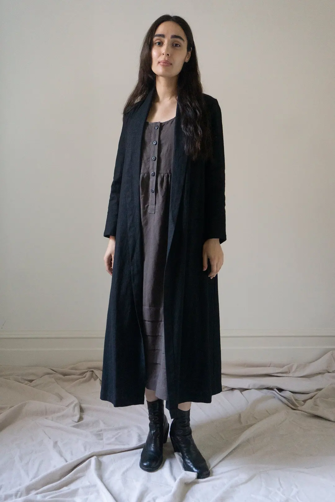 Wren Linen Jacket - Black