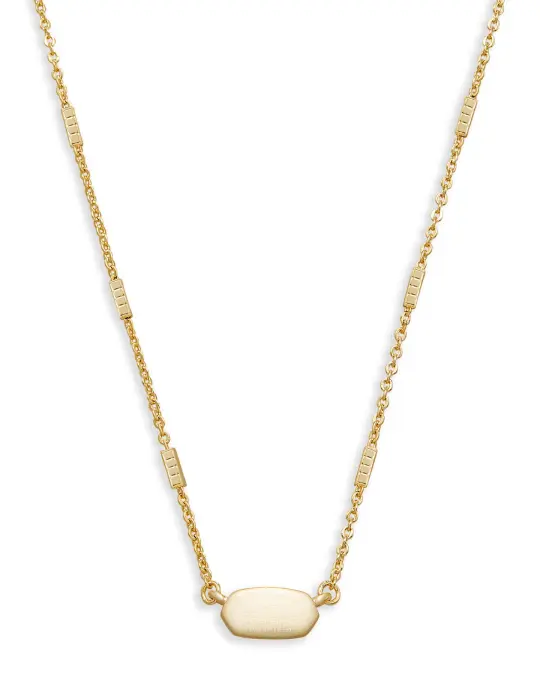 Fern Pendant Necklace In Gold