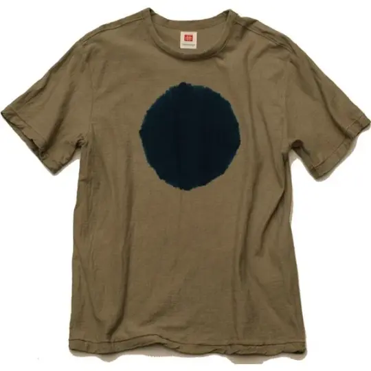 Shibori Tie-Dyed Loop Wheel Organic Cotton T-shirt Short slv “Maru”
