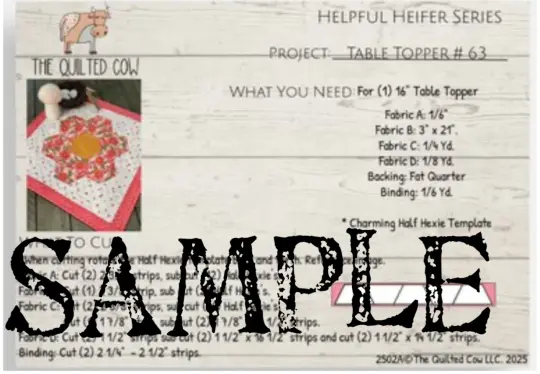 Helpful Heifer Table Topper #63