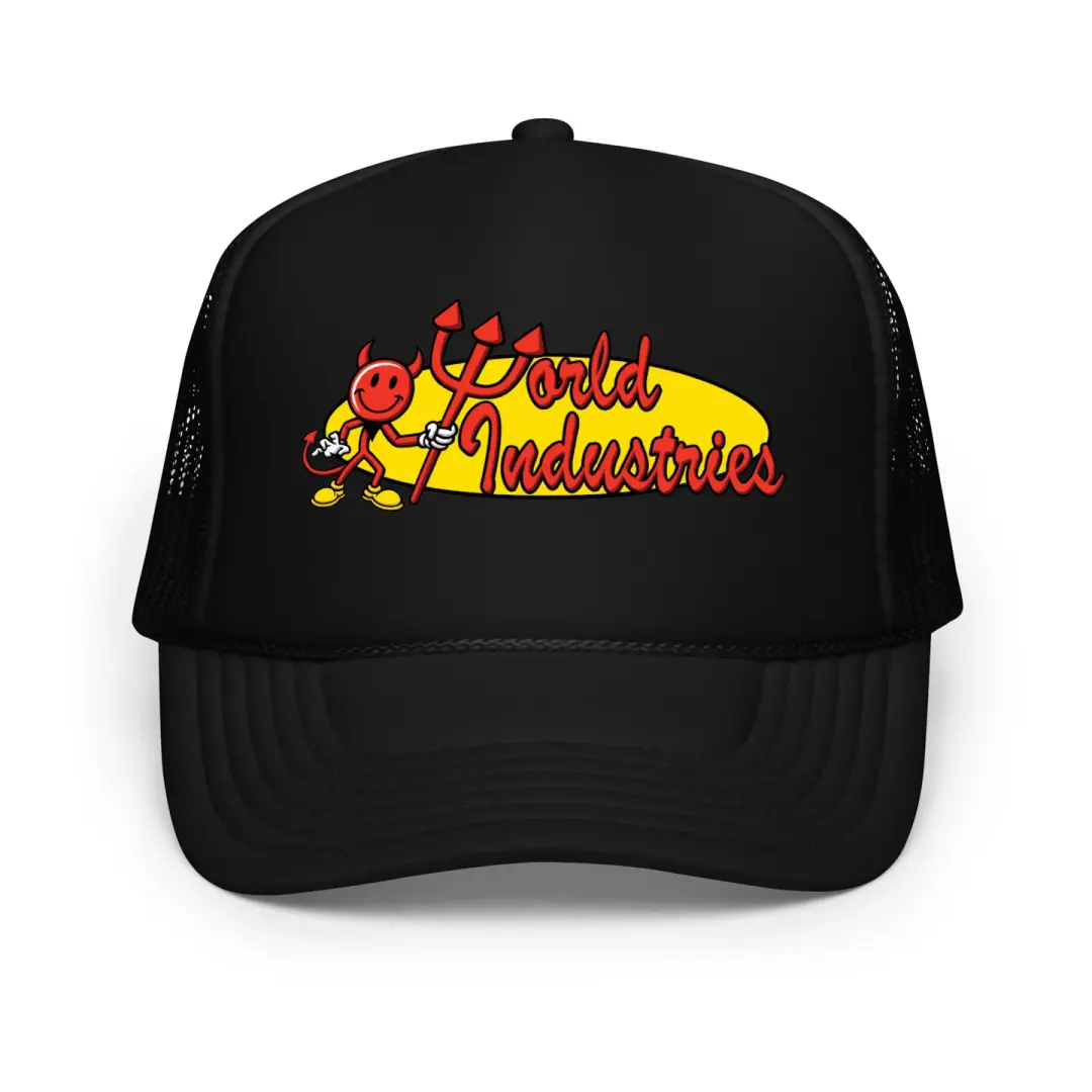 World Industries classic devil man Foam trucker hat