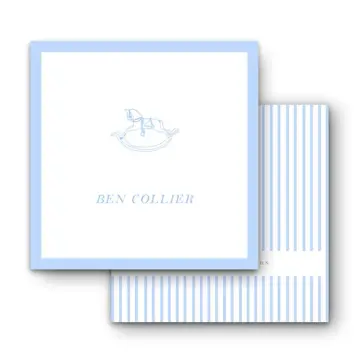 Blue Rocking Horse Enclosure Card