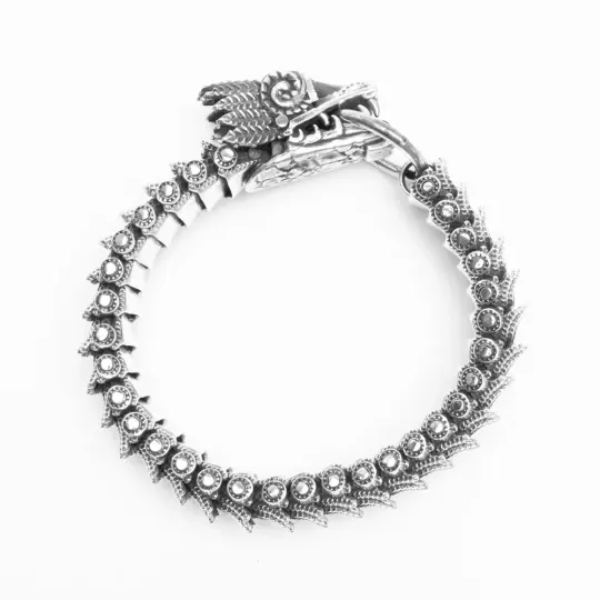 Sterling Silver Quetzalcoatl Bracelet