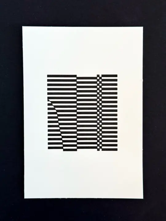 Exclusions — 5x7" pen plot