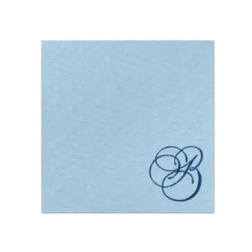 Custom Curly Script Single Letter Monogram Printed Cocktail Napkins