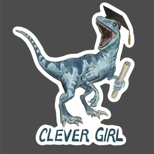 Clever Girl Sticker, 3" | Wholesale 6 Pack